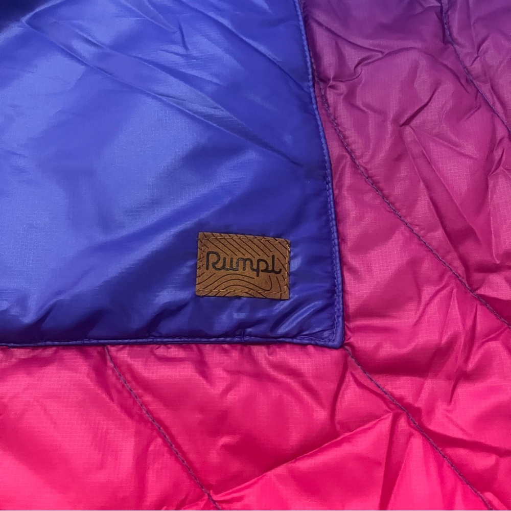 Men's NASA Blue and Red Quilted Poncho - Picture 5 of 9
